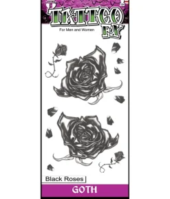 Goth Black Roses tatovering