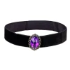 Gotisk choker med lilla sten