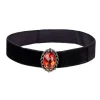 Gotisk choker med rød sten