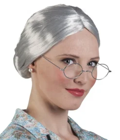 Grå Bedstemor paryk