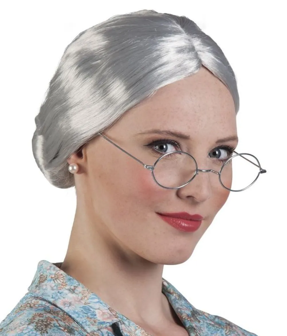 Grå Bedstemor paryk