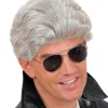 Grå Greaser paryk