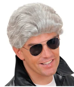 Grå Greaser paryk