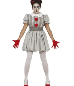 Grå klovn kostume