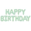 Grøn Happy Birthday folieballon