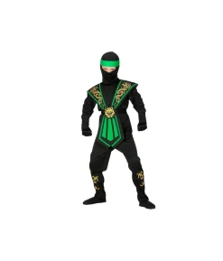 Grøn kombat ninja kostume