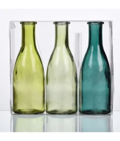 Grønne glasflasker, 18,5 cm