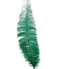 Grønne strudsfjer 35-45 cm, 12 stk