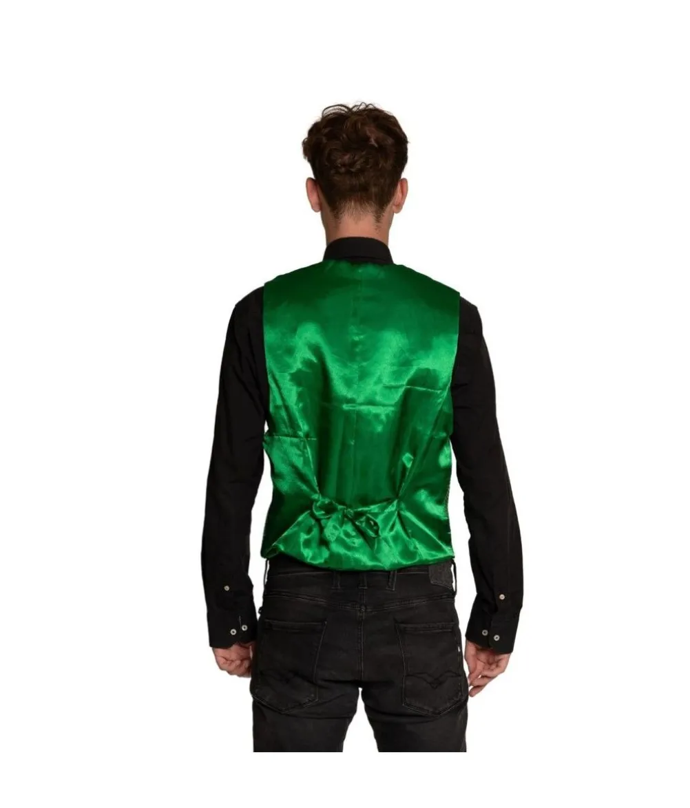 Grøn pailletvest og butterfly