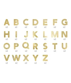 Guld bogstav stickers