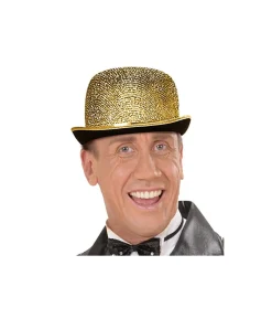 Guld bowlerhat med glimmer