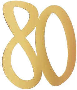 Guld deko tal, 80 år