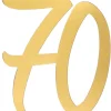 Guld deko tal, 70 år