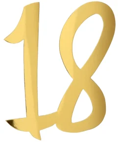 Guld deko tal, 18 år
