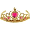 Guld diadem med pink sten