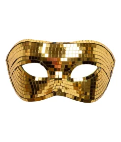 Guld diskokugle halvmaske