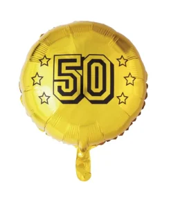 Guld 50 folieballon, 46 cm