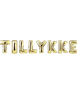 Guld folieballoner TILLYKKE