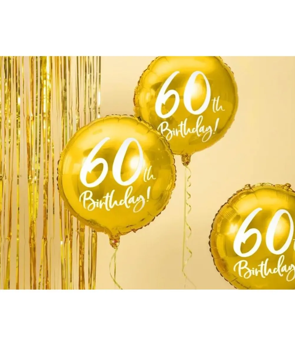 Guld folieballon 60 år