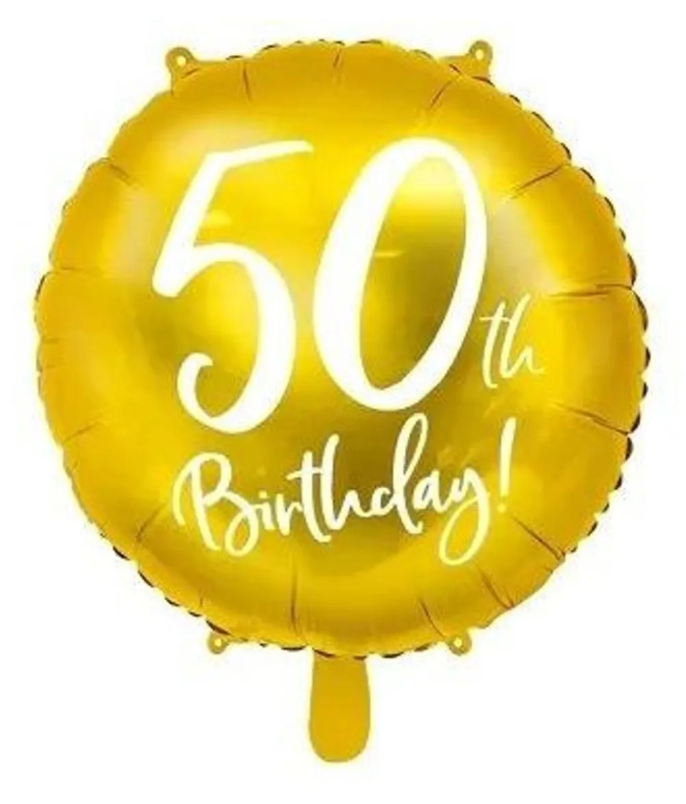 Guld folieballon 50 år