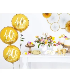Guld folieballon 40 år