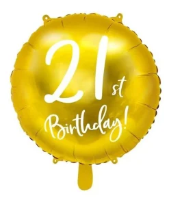 Guld folieballon 21 år