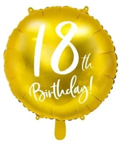 Guld folieballon 18 år