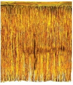 Guld folie gardin, 3 m