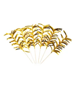 Guld frynse cocktailsticks, 20 stk