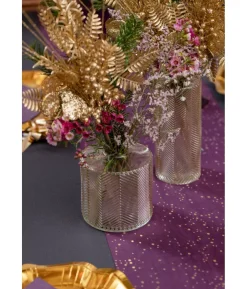 Guld glasvase, 17 cm