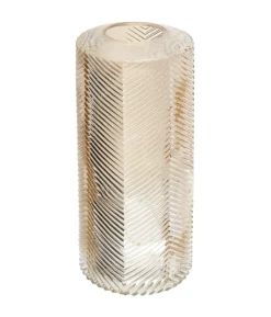 Guld glasvase, 17 cm
