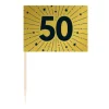 Guld 50 kageflag, 50 stk