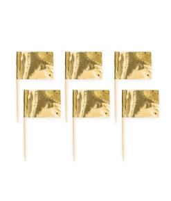 Guld kageflag, 50 stk