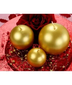 Guld kuglelys, 6 cm