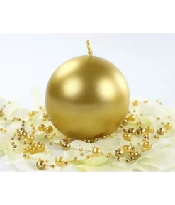 Guld kuglelys, 8 cm