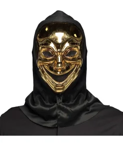 Guld maske med hætte