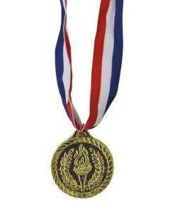 Guld medalje med fakkel