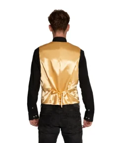 Guld pailletvest og butterfly