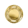 Guld paptallerkner, 18 cm