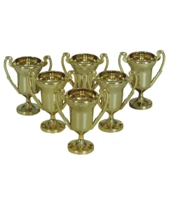 Guld pokaler, 6 stk. 6 cm.