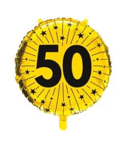 Guld 50 år folieballon, 46 cm