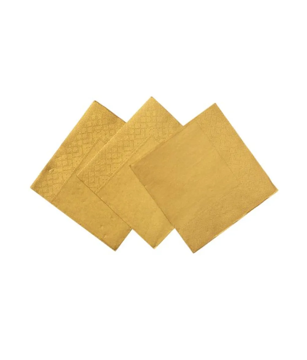 Guld servietter, 20 stk