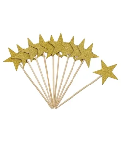 Guld stjerne kagepynt