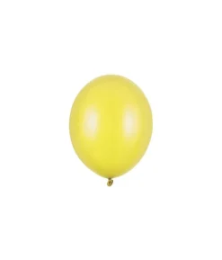 Gule balloner, 100 stk metallic 5"