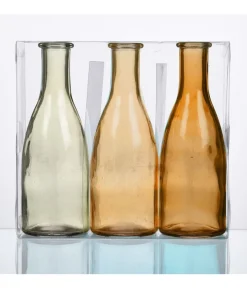 Gule glasflasker, 18,5 cm