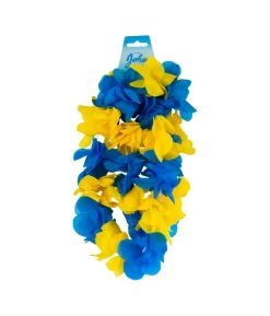 Gul og blå hawaiikrans