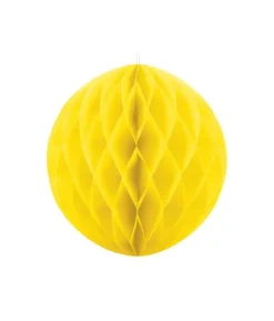 Gul papirvæv kugle, 20 cm