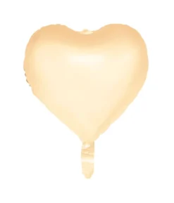 Gul pastel hjerte folieballon, 46 cm