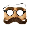 Halvmaske med overskæg og brille