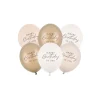 Happy Birthbay balloner beige mix, 6 stk